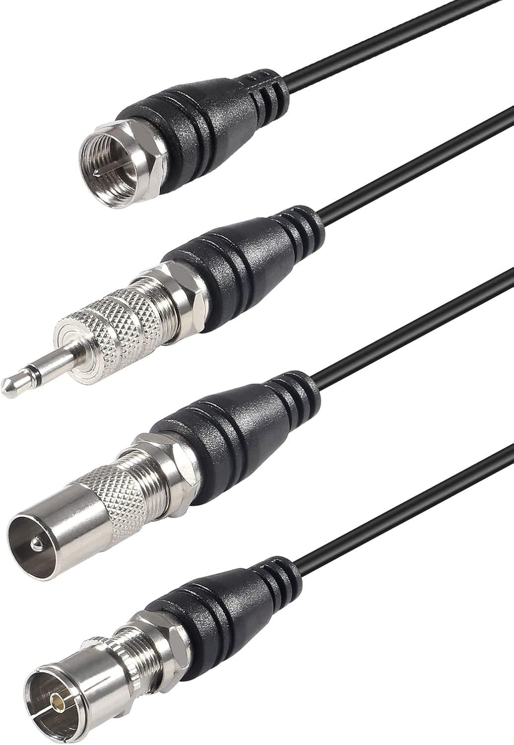 Indoor FM Radio Antenna With 4 Adapters 75 Ohm for Home Stereo Receivers 3