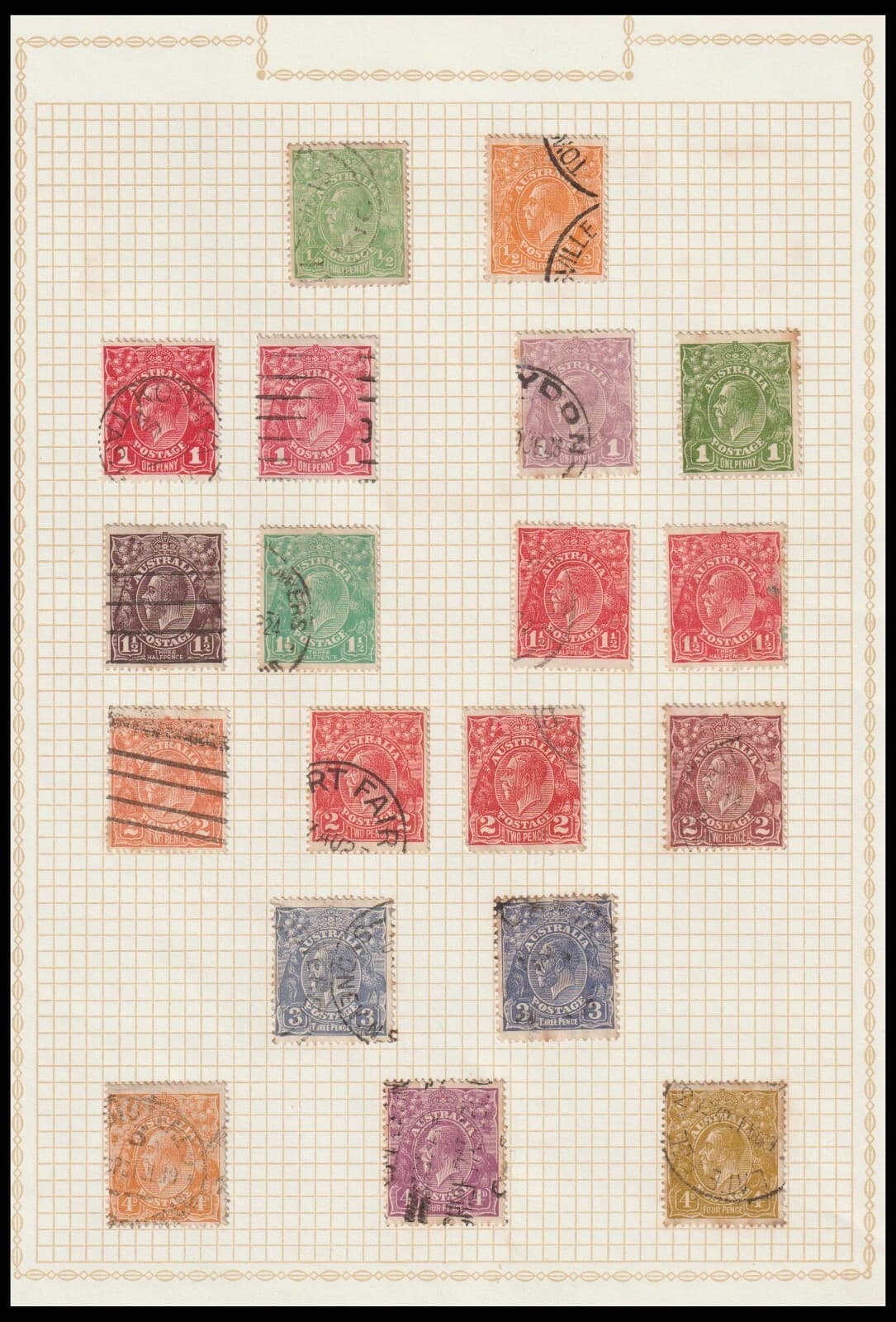 AUSTRALIA PRE DECIMAL USED COLLECTION ON 8 PAGES (JF-F) NICE! 3