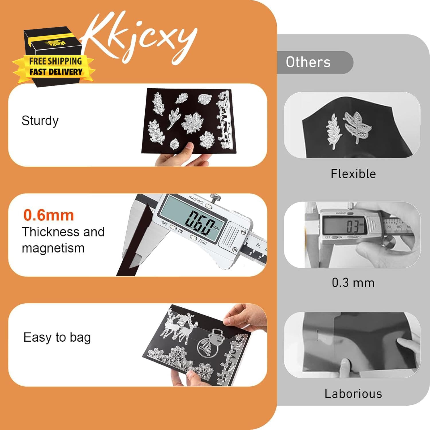 20Pcs Magnetic Sheets for Dies Storage, with Rubber Magnet Sheet, Die Cut Storag 4