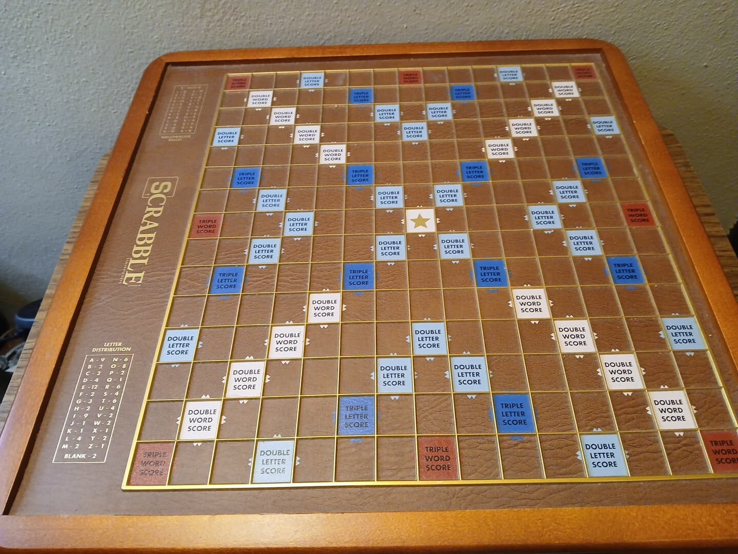 Scrabble Luxury Edition with Wood Cabinet and Rotating Turntable Game Board 2