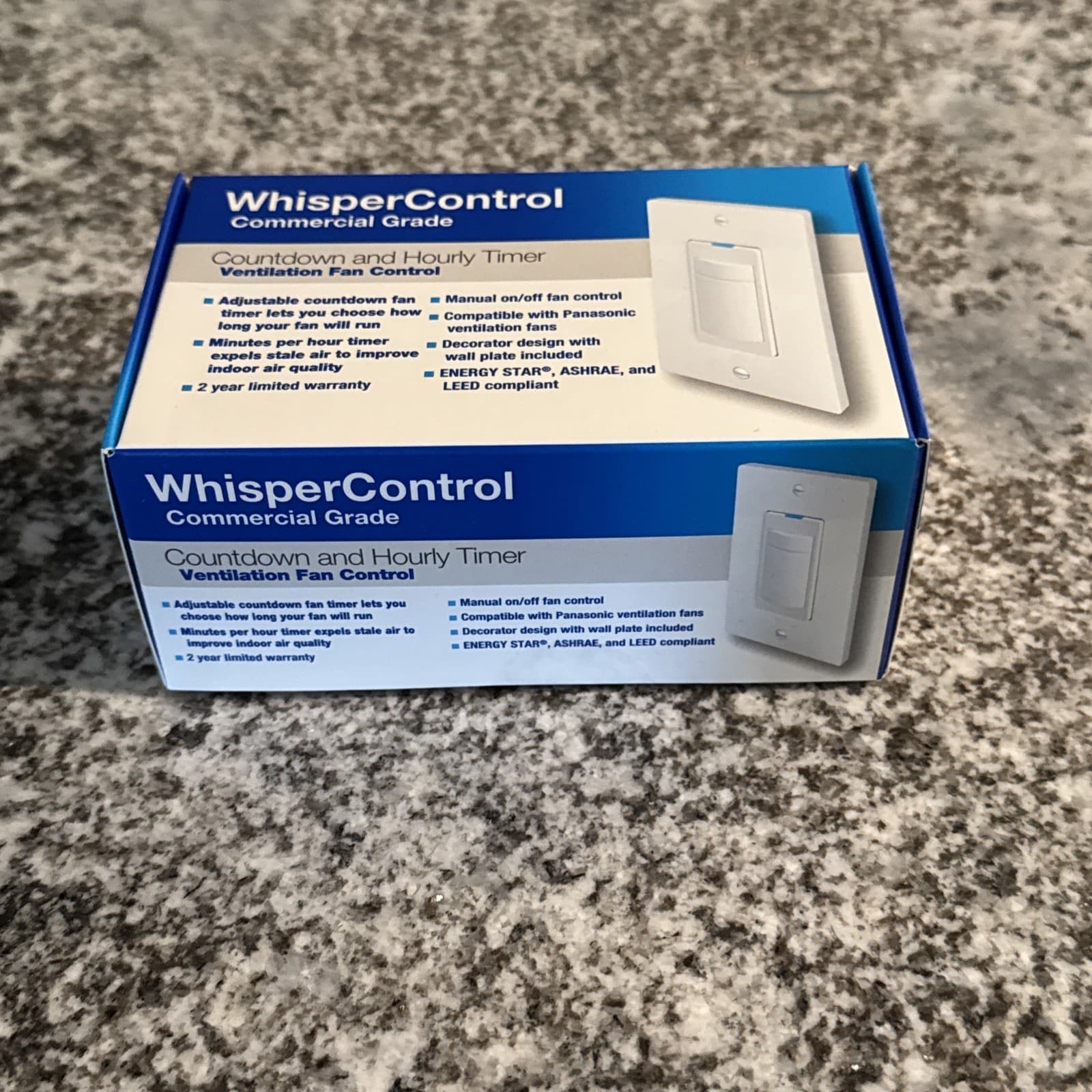 FV-WCD01-W Whisper Control Countdown Hourly Timer Ventilation Fan Control NEW