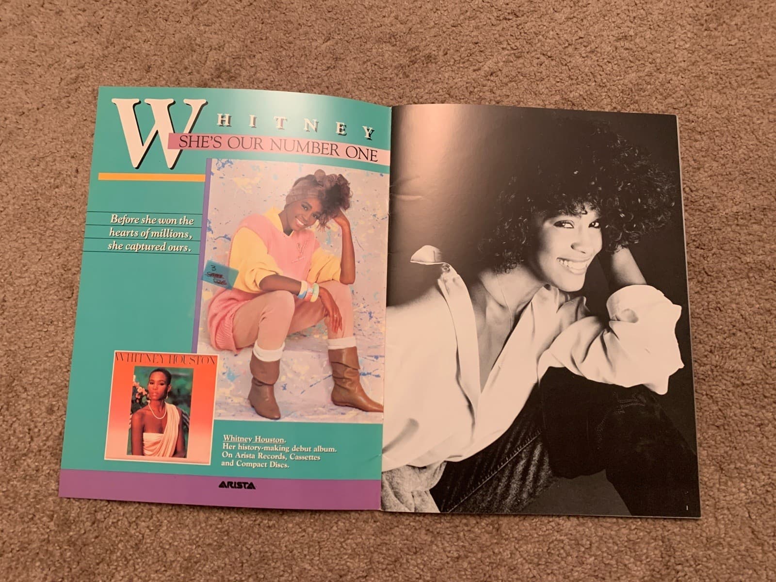 Whitney Houston 1986 1st Concert Program Greatest Love Tour Rare Booklet VTG 4
