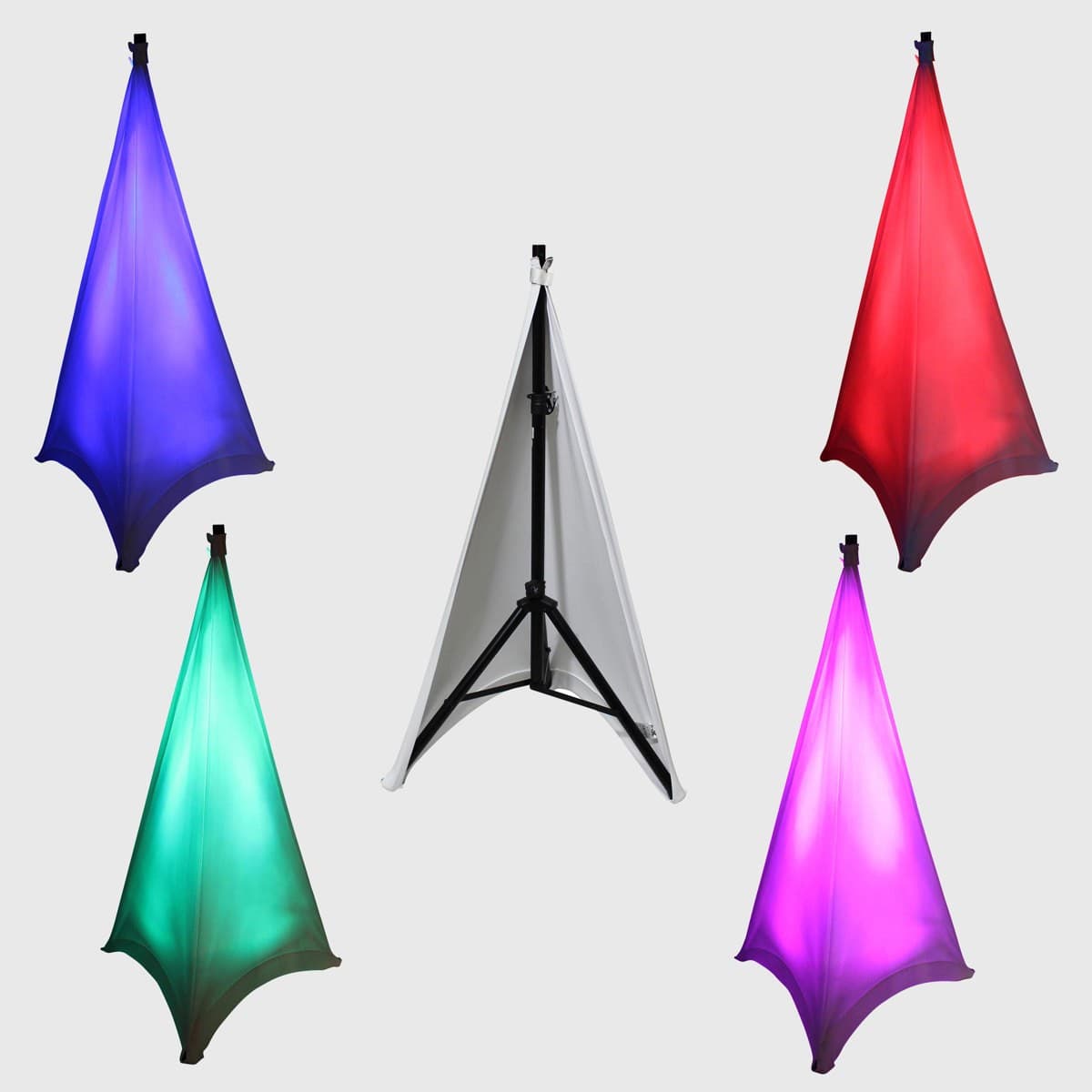 ProX X-SP2SC Lycra Cover Scrim for Tripod Speaker & Lighting Stand 2-Sided, Whit 6