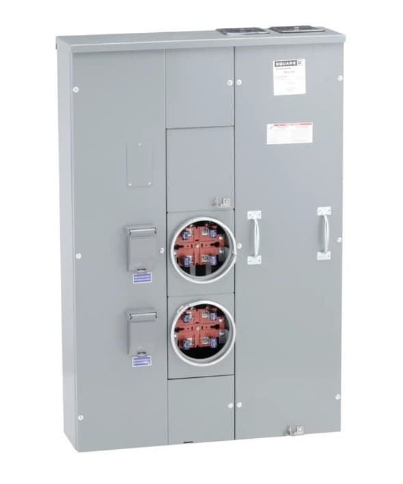 Square D MP42200 400 Amp w/2 Gang 200A Meter EUSERC OH/UG as WEP4212