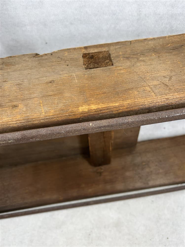 antique snow sled scoot hand made 42 in steel runners natural 19th c original 6