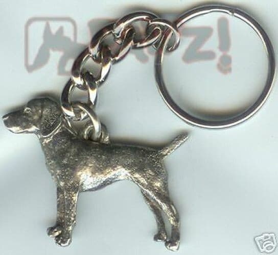 VIZSLA Dog Fine Pewter Keychain Key Chain Ring Fob NEW