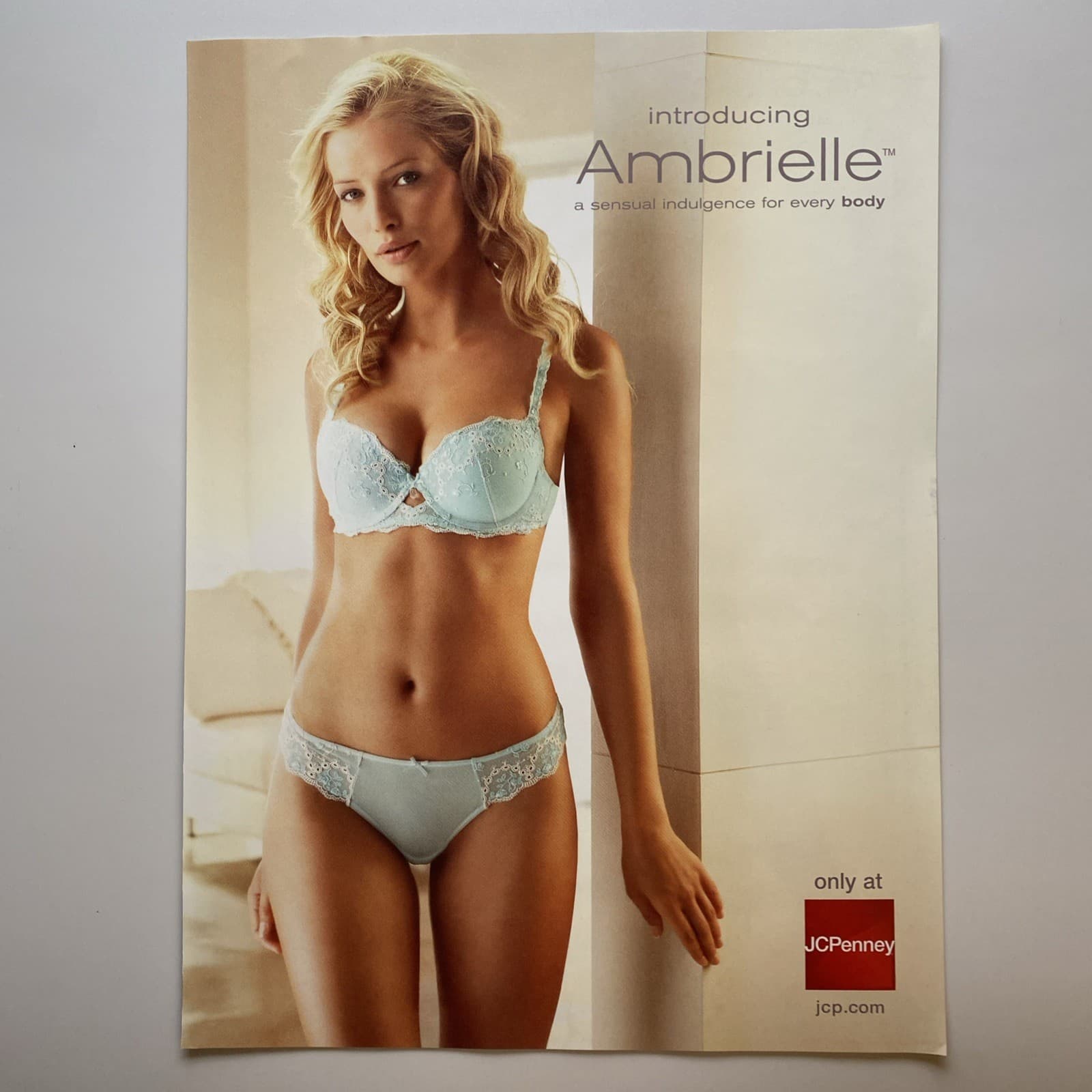 2007 Ambrielle Lingerie 4 pg PRINT AD JCPenney Sexy Blonde Brunette Beauty Art 2