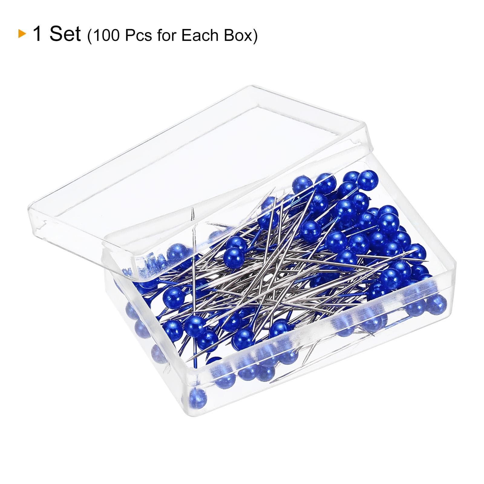 Pearlized Sewing Pins Ball Head Needle Straight Quilting Pin Blue 3