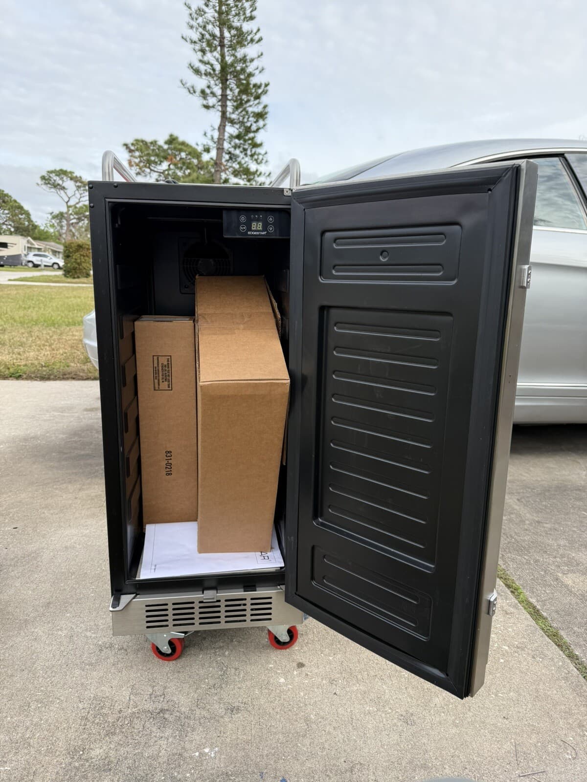 EdgeStar BR1500SS 15 Inch Wide Kegerator Conversion Refrigerator With Forced Air 3