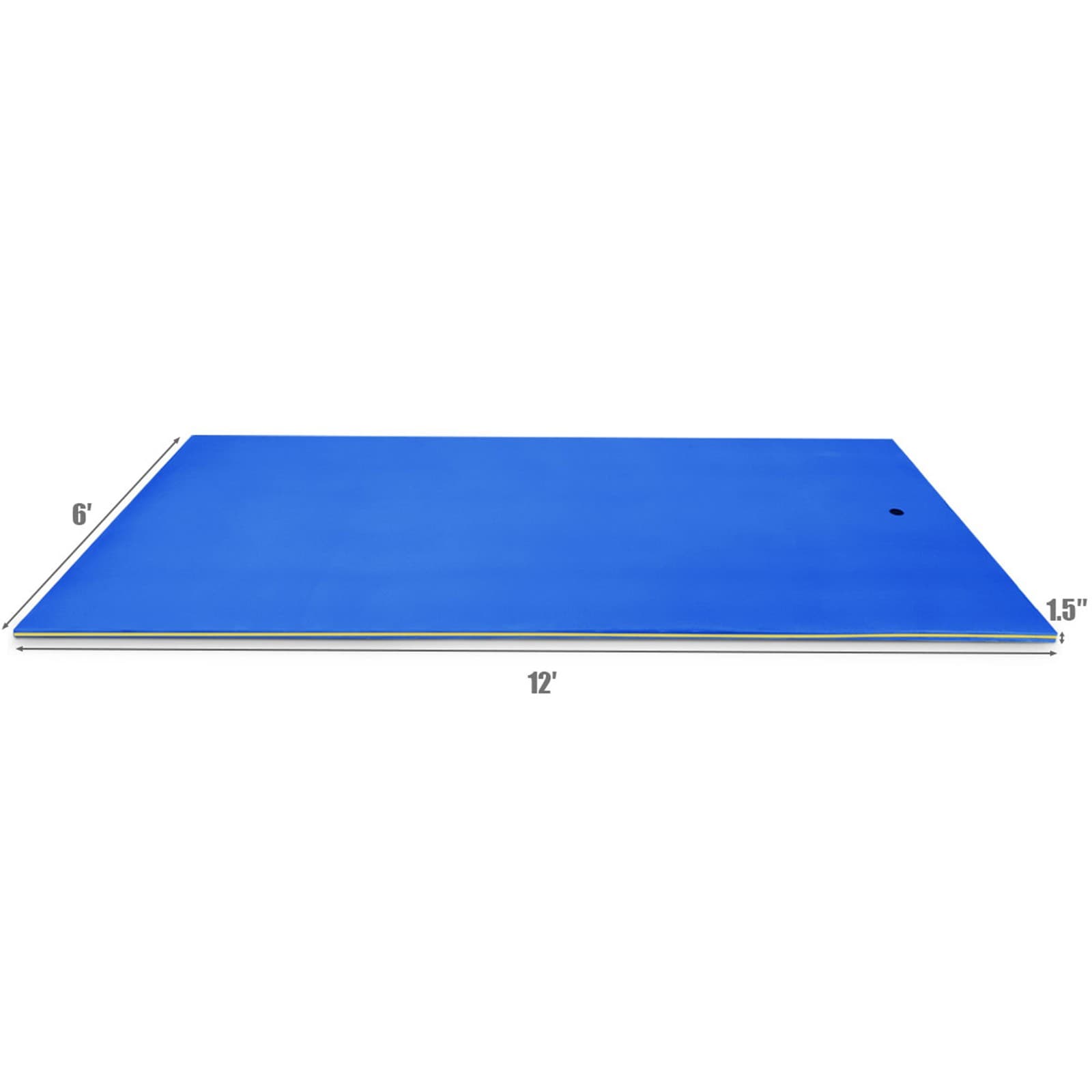 12' x 6' Floating Water Pad Mat 3-Layer Foam Floating Island for Pool Lake Blue 2