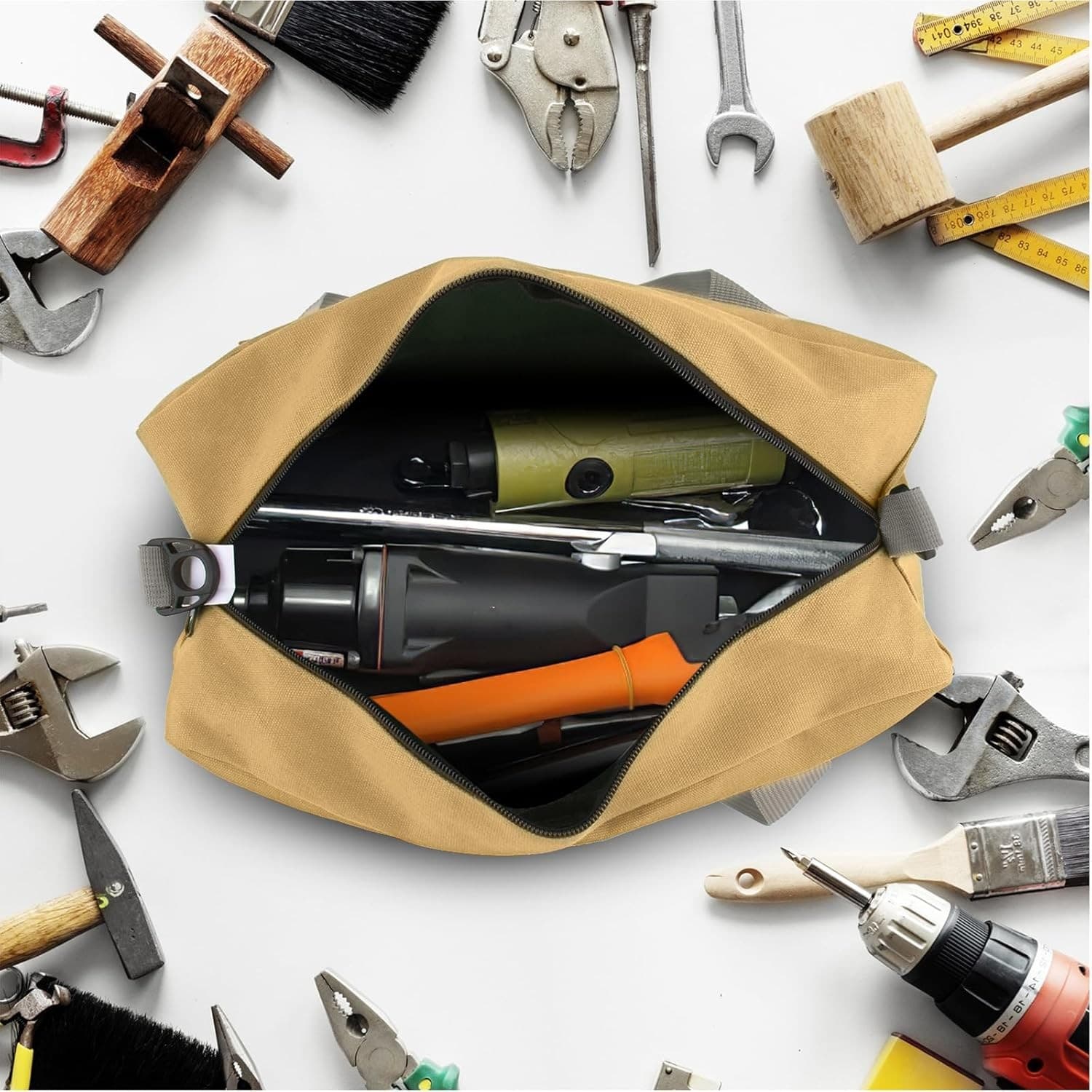 Heavy Duty Canvas Tool Bag Large Capacity Organizer 3