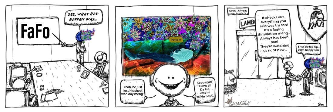 RAW HEADs #167 Pamp It! 1of1 Digital Street Art Brut by RabidArtWork