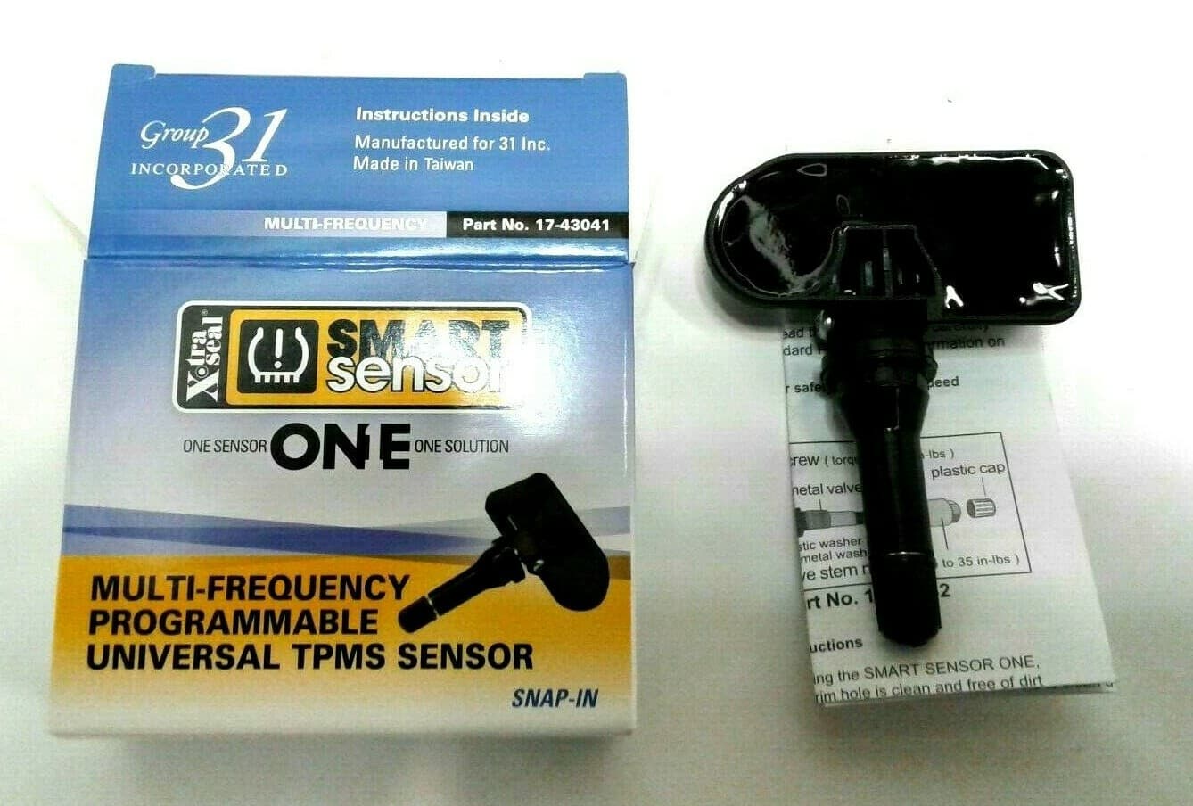 SMART SENSOR SNAP-IN MULTI-FREQUENCY PROGRAMMABLE UNIVERSAL TPMS 17-43041 QX10 4
