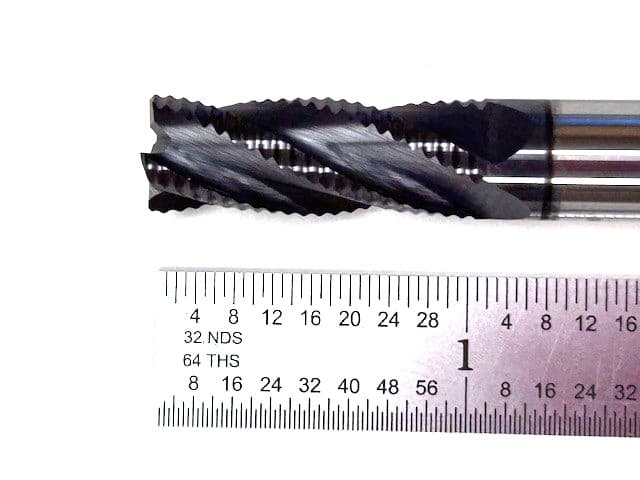 3/8"  4 FLUTE ALTIN COAT CARBIDE ROUGHING END MILL  1" x 2-1/2 OAL HTC 310-4375 3