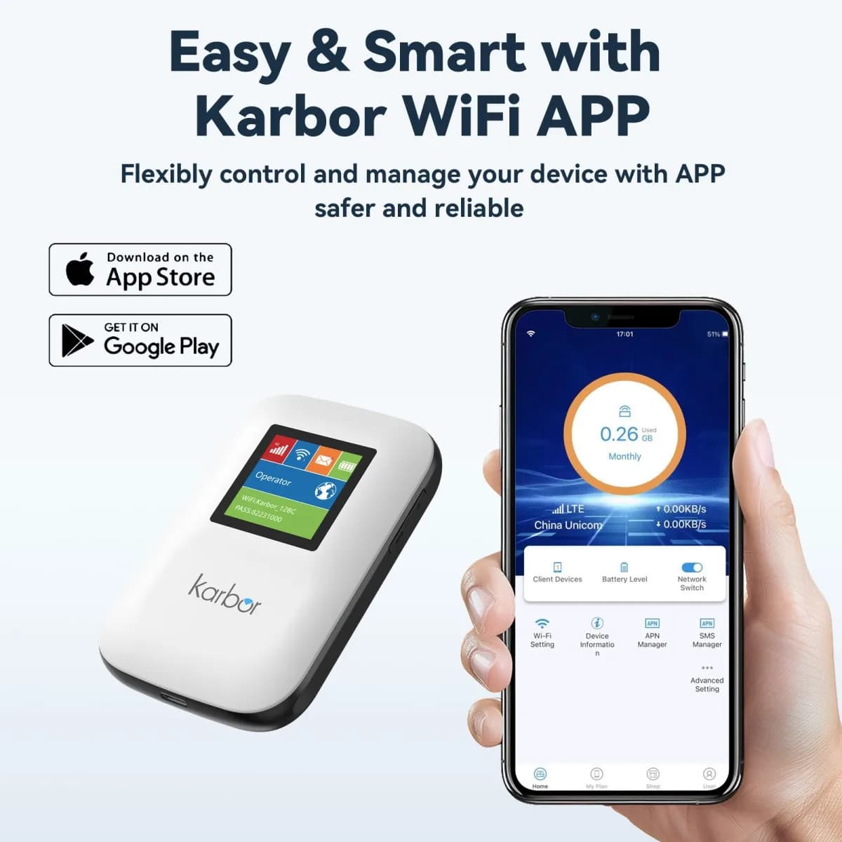 Karbor MF833Z Pocket Wifi Router Wireless Wifi No SIM Card Wifi Router App Wifi 2