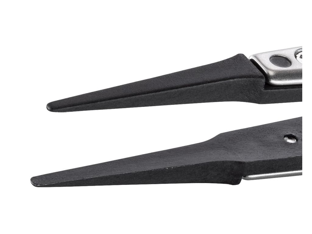 Ideal-Tek 242CFR.SA.1 - Plastic Replaceable Tip Tweezers, Carbon Fiber, Fine 2