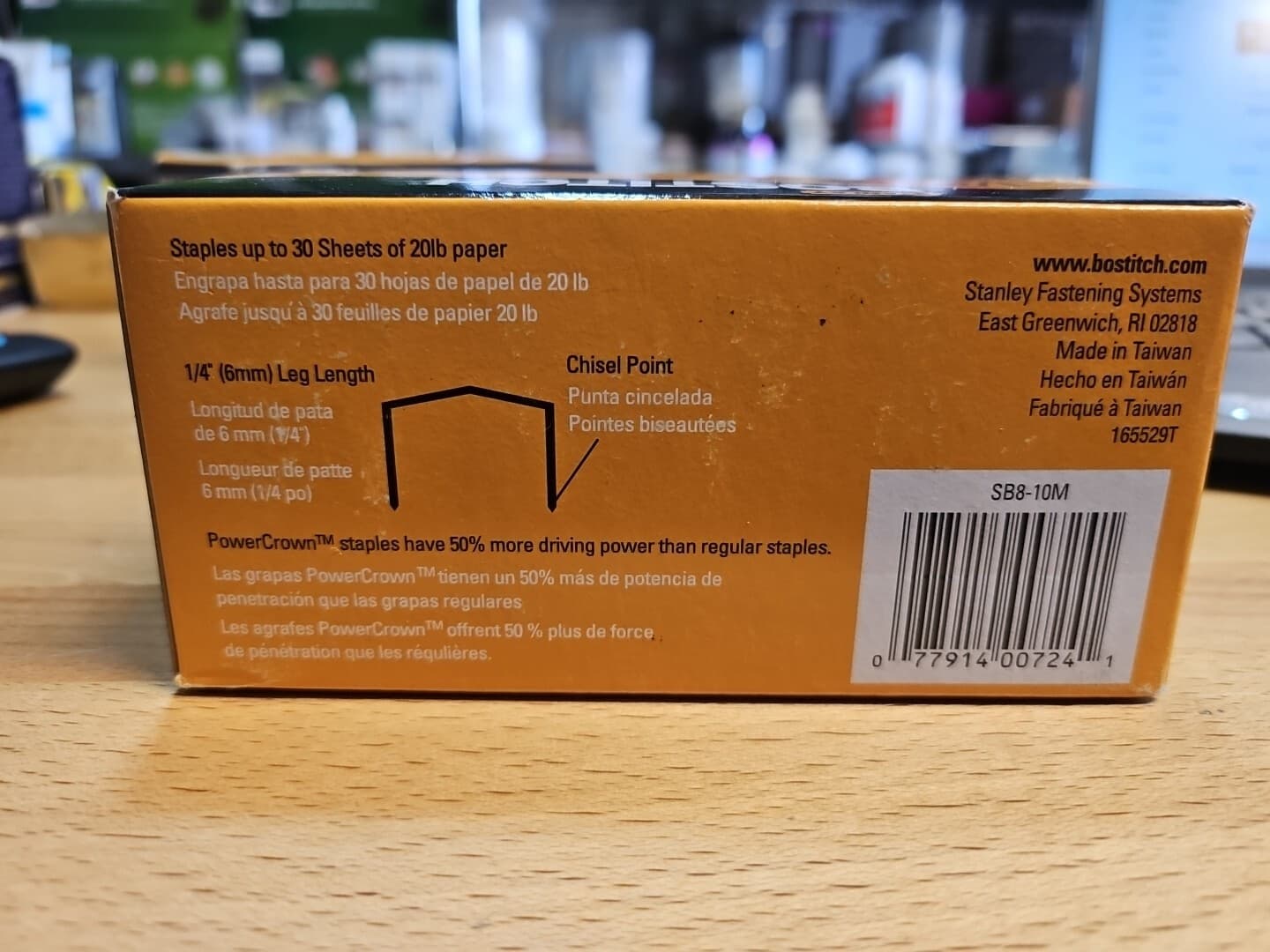 Bostitch B8 PowerCrown Staples 0.25" 10000 Total in 10 Separate 1000 Count Boxes 6