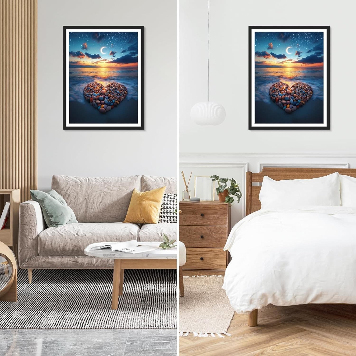 NEWENMO Diamonds Painting Kits for Adults Beginner DIY 30 cm x 40 cm, B-Beach  2