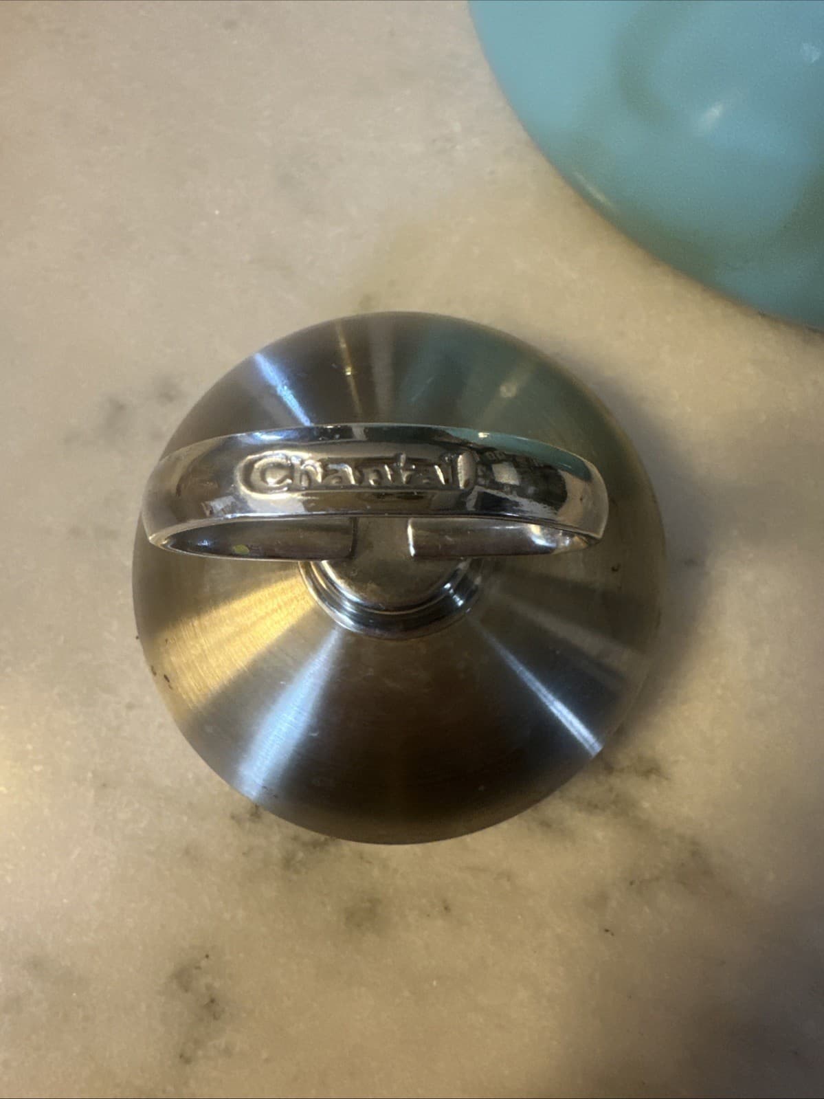 Vintage Chantal Tea Kettle - Teal Blue and Stainless Steel 5