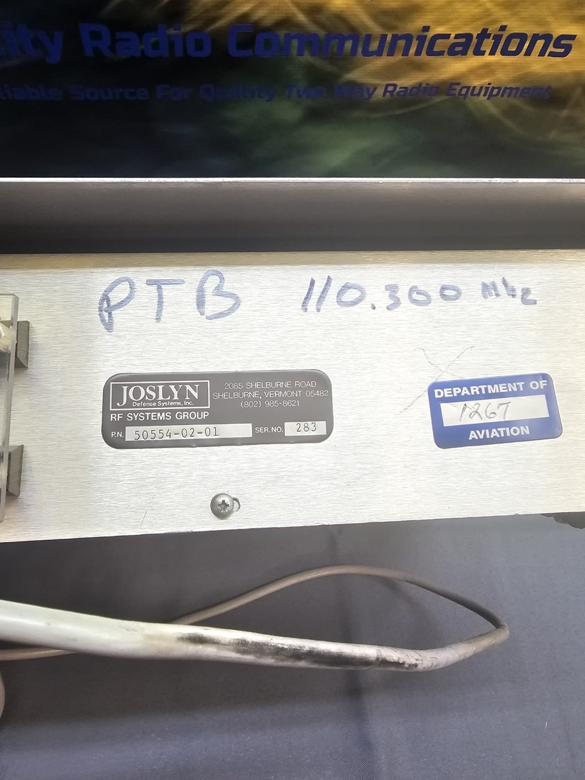 Joslyn 50554-02-01 VHF Monitor Receiver 5