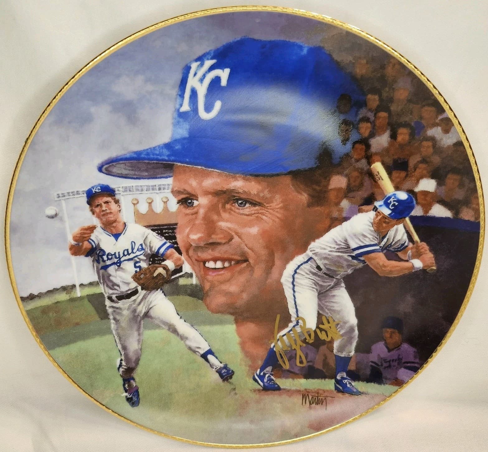 GEORGE BRETT KC ROYALS KANSAS CITY Gartlan Signed Plate Limited ED Auto BASEBALL