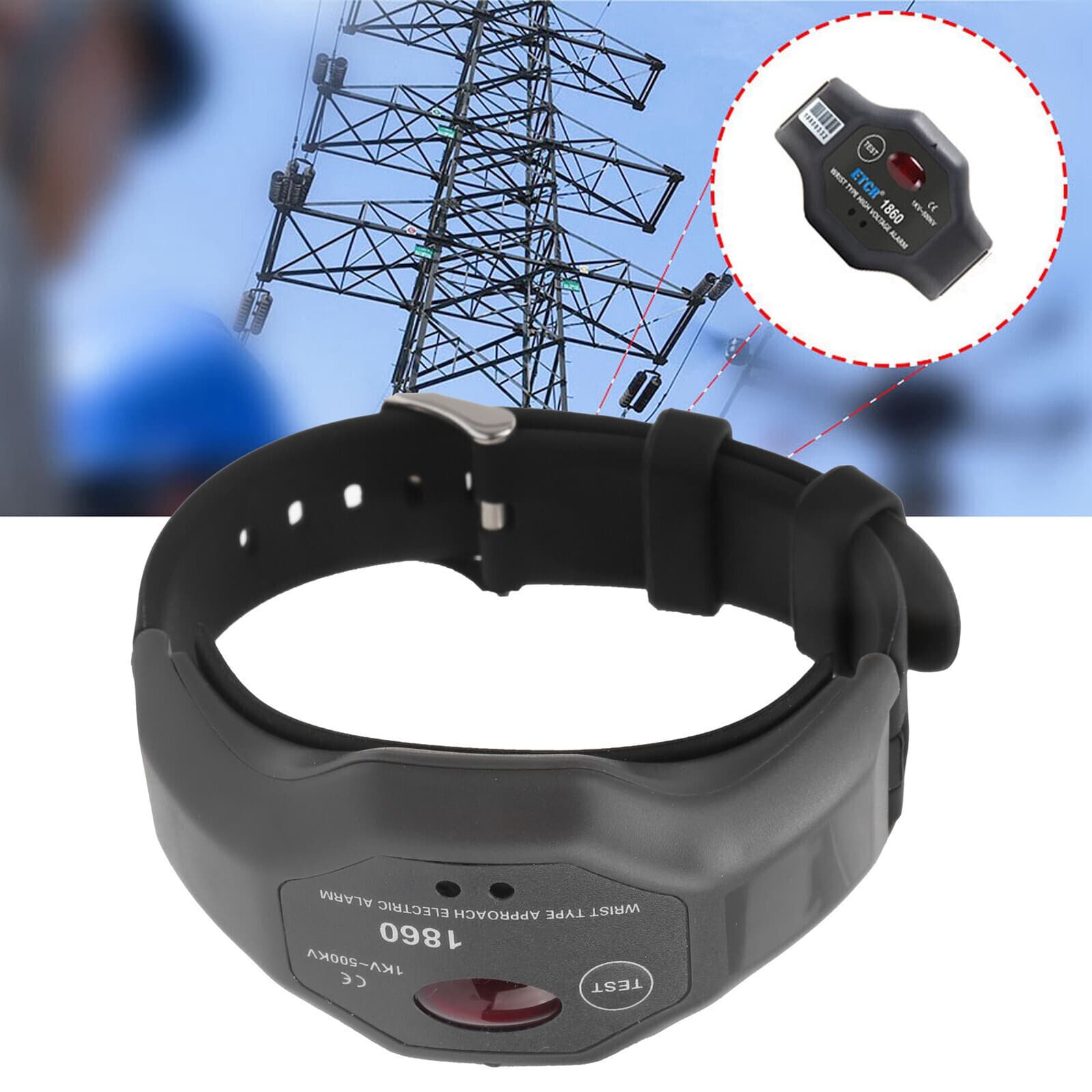 ETCR-1860 1KV-500KV High Voltage Detector Wrist-Mounted High Voltage Alarm