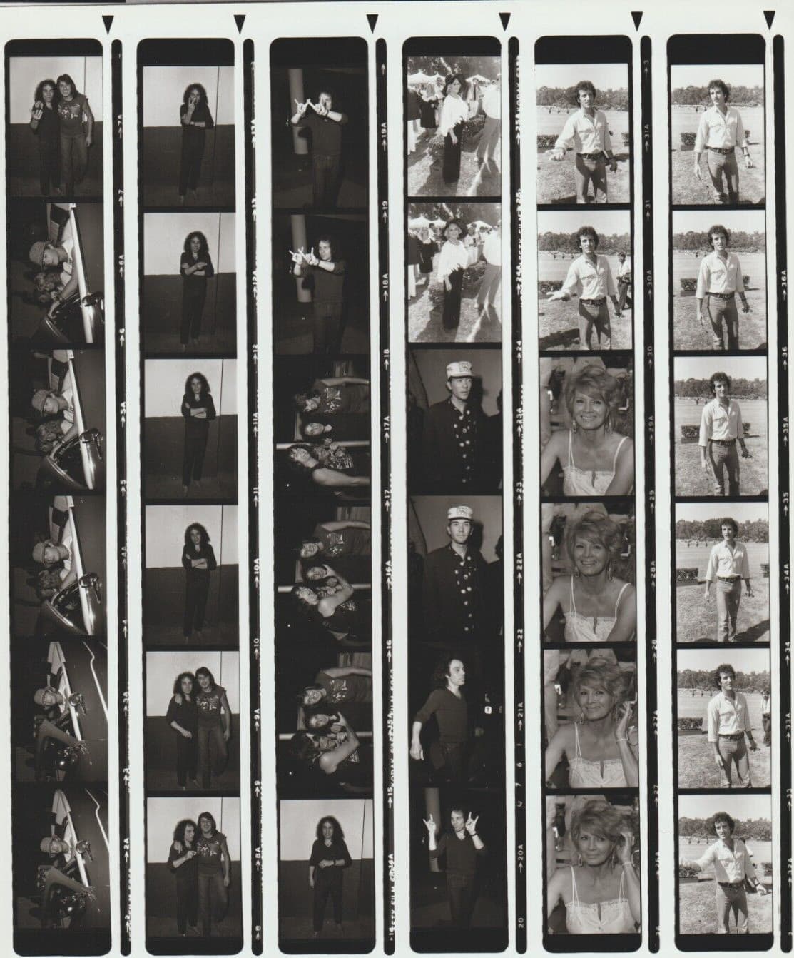 Contact Photo Sheet & Negatives David Lee Roth Dio Tim Hutton Zsa Zsa Gabor 1983