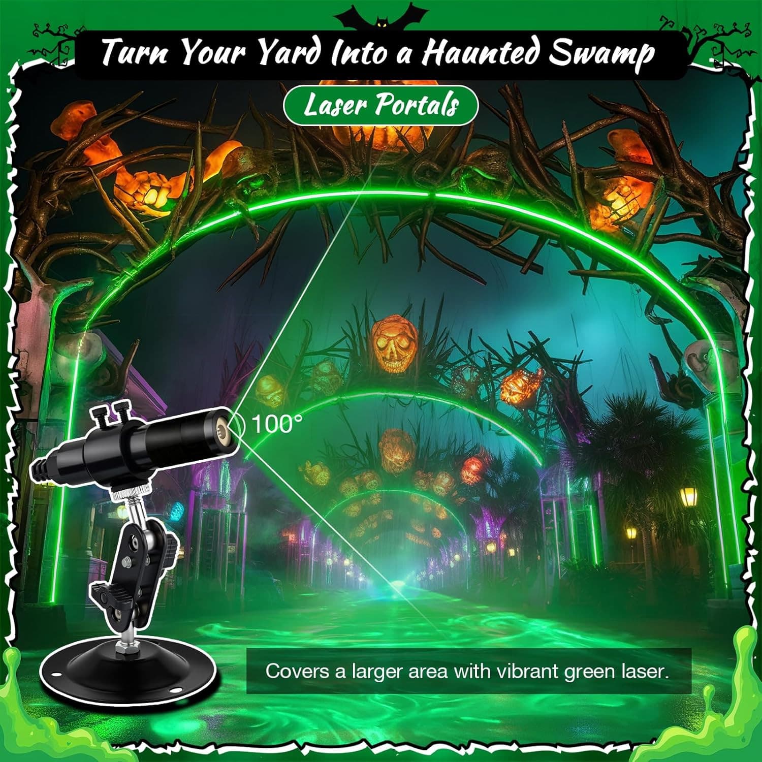 Green Laser Line Projector for Holloween Party Decor Laser Swamp Halloween Proje 4