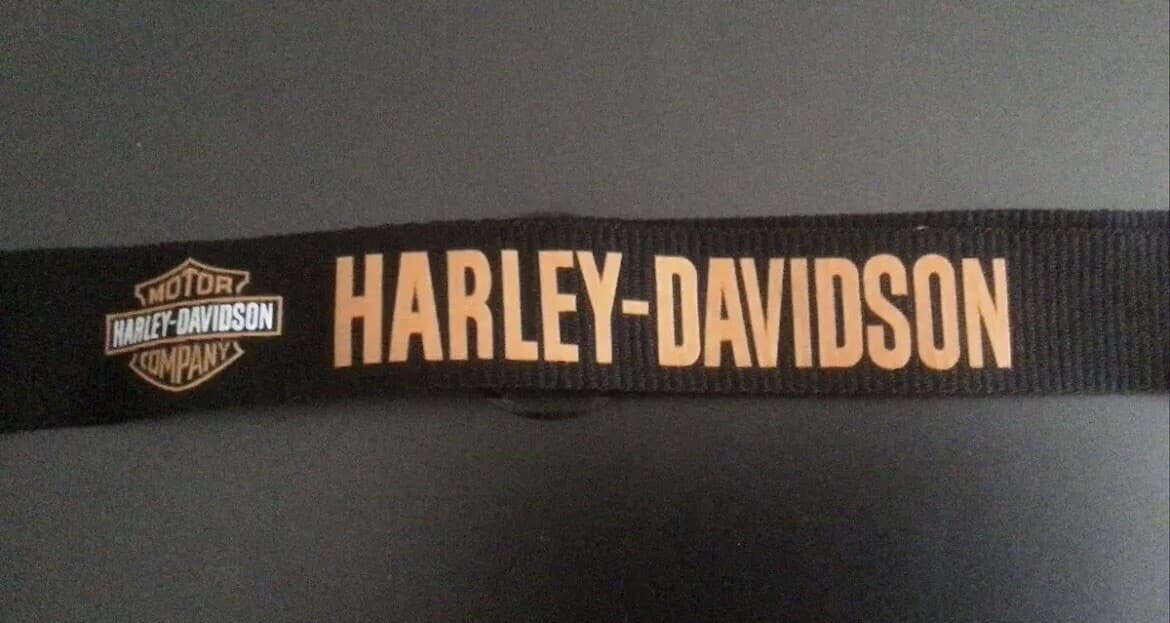 Harley Davidson Keychain Key Fob Lanyard Black And Orange Motorcycle Gift 2
