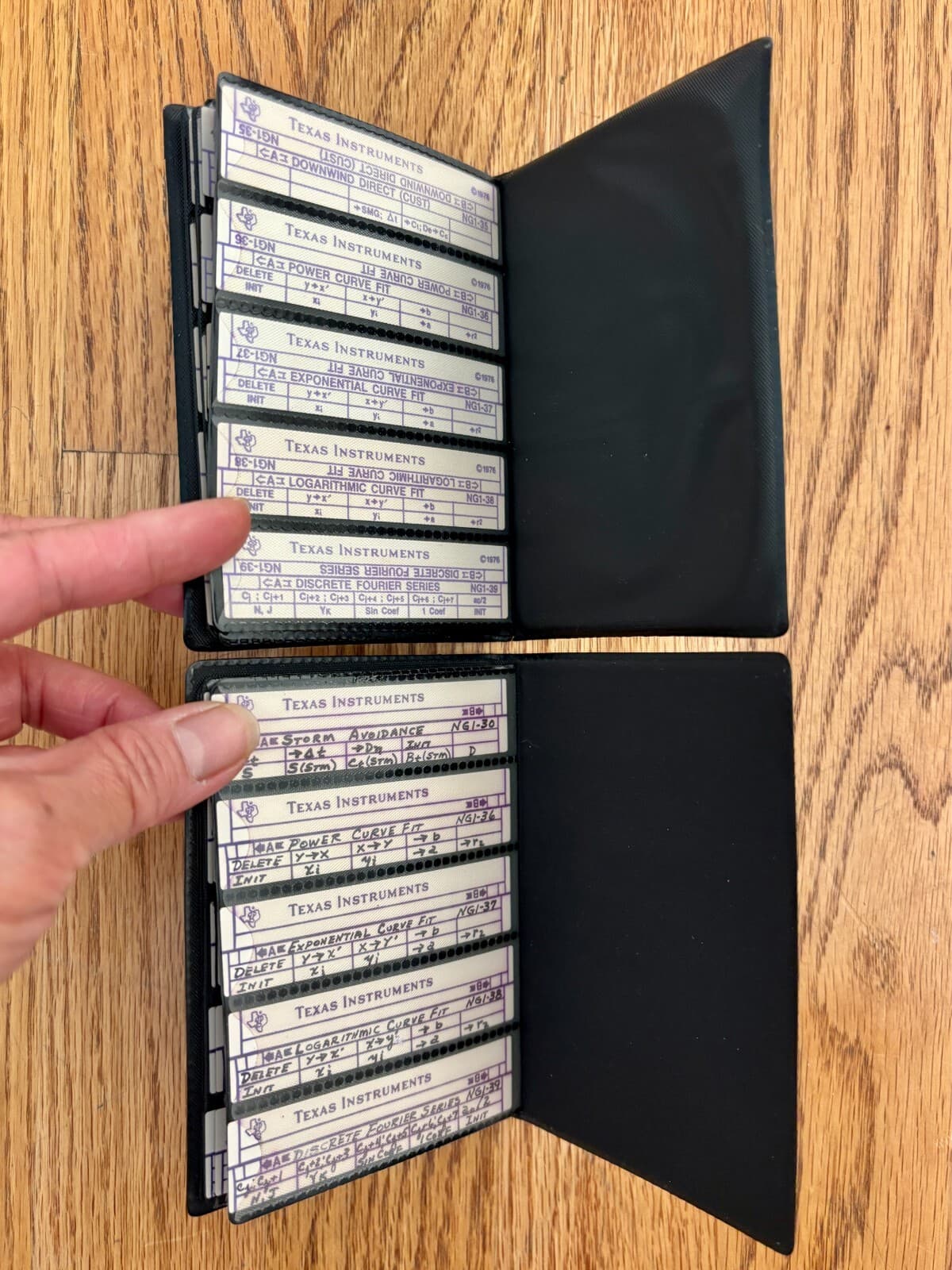 Texas Instruments TI SR-52 Manual & Magnetic Cards w/ Case 6