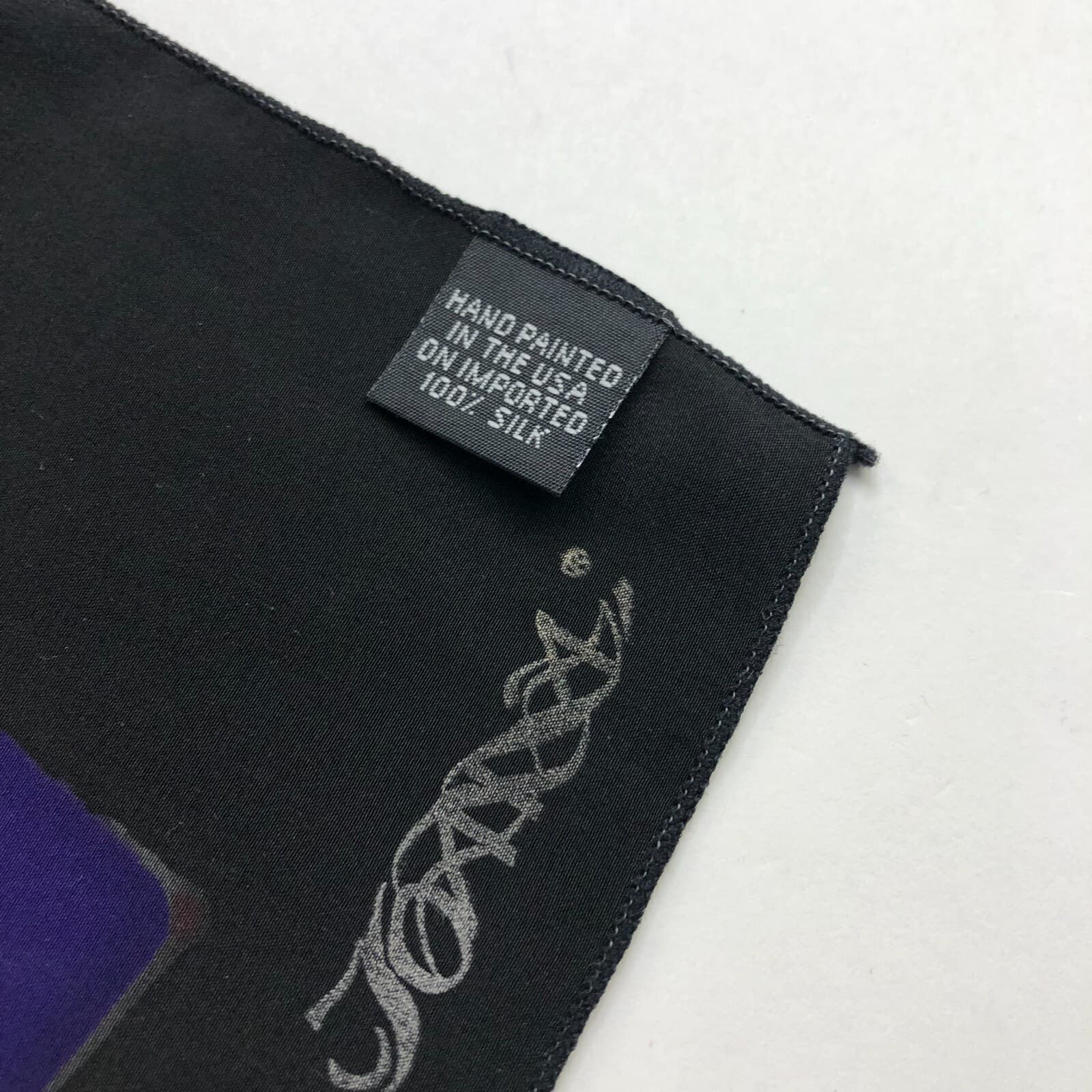 Joannalot Hand Painted Abstract Art Luxurious Silk Scarf 57x13.5 MINT HRJ 5