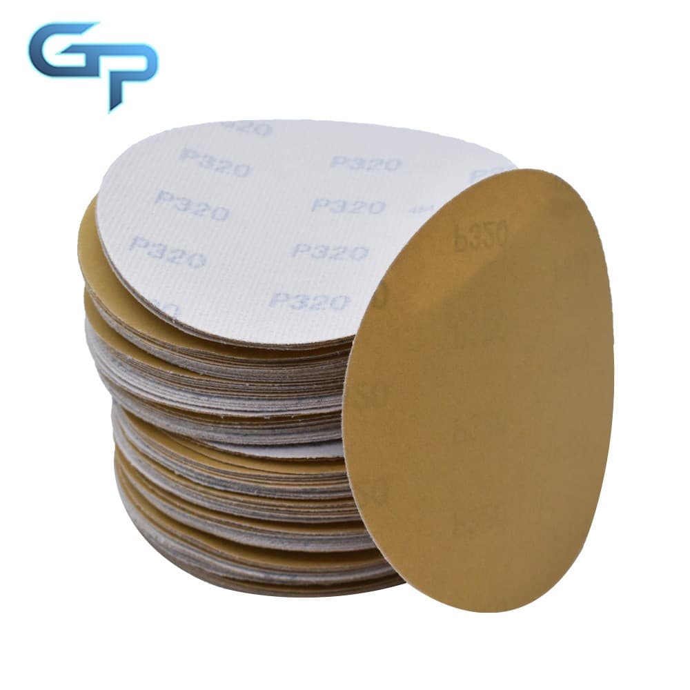 100 Pcs NO-Hole 6" 320 Grit Sanding Discs Hook Loop Pads Sanding Disc Flocking 3