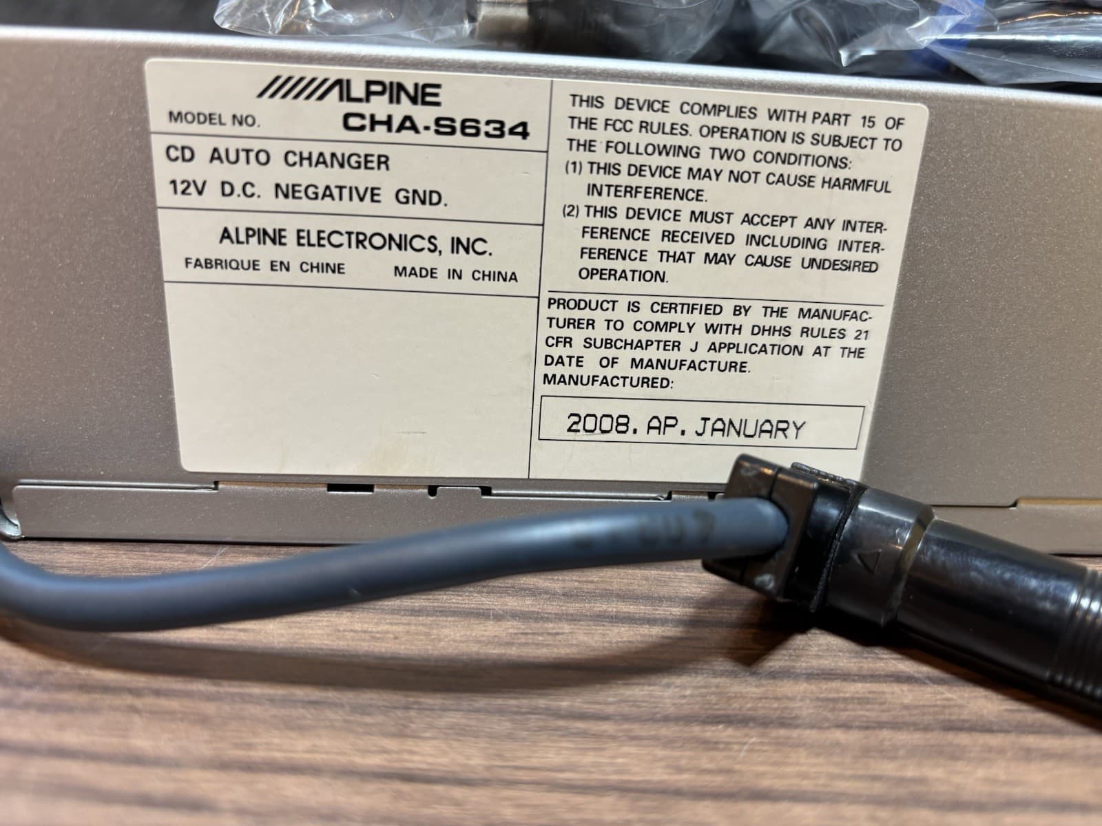 OLD SCHOOL ALPINE CHA-S634 6 Disc CD Changer 3