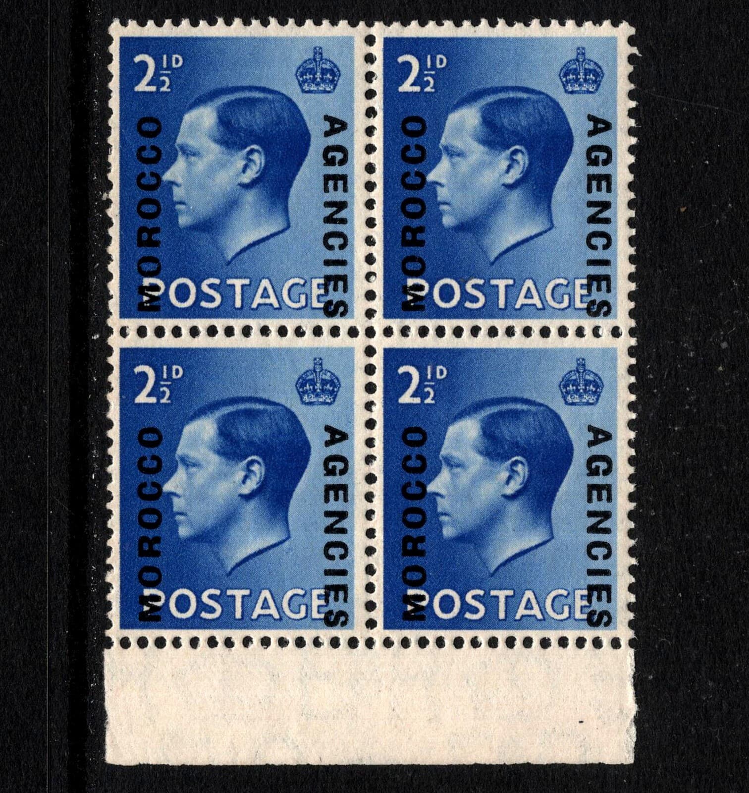 OPC 1936 Great Britain Morocco Agencies Edward VIII 2 1/2d Block MNH 49738