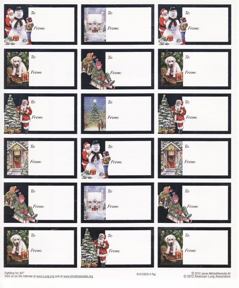 112-1.1pac, 2012 ALA National Design U.S. Christmas Seal Packet 5