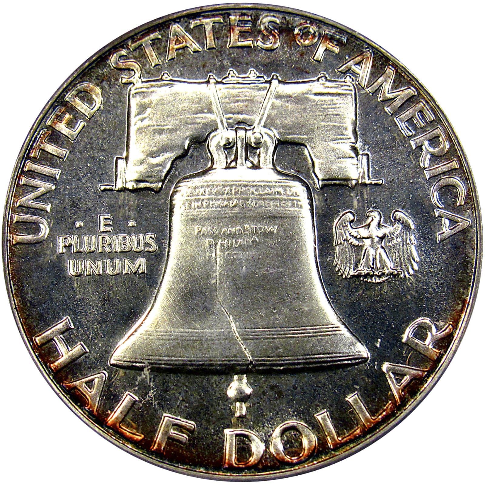 1954 50C PCGS / CAC PF64 FRANKLIN ~ RIM COLOR & NEARLY CAMEO! 4