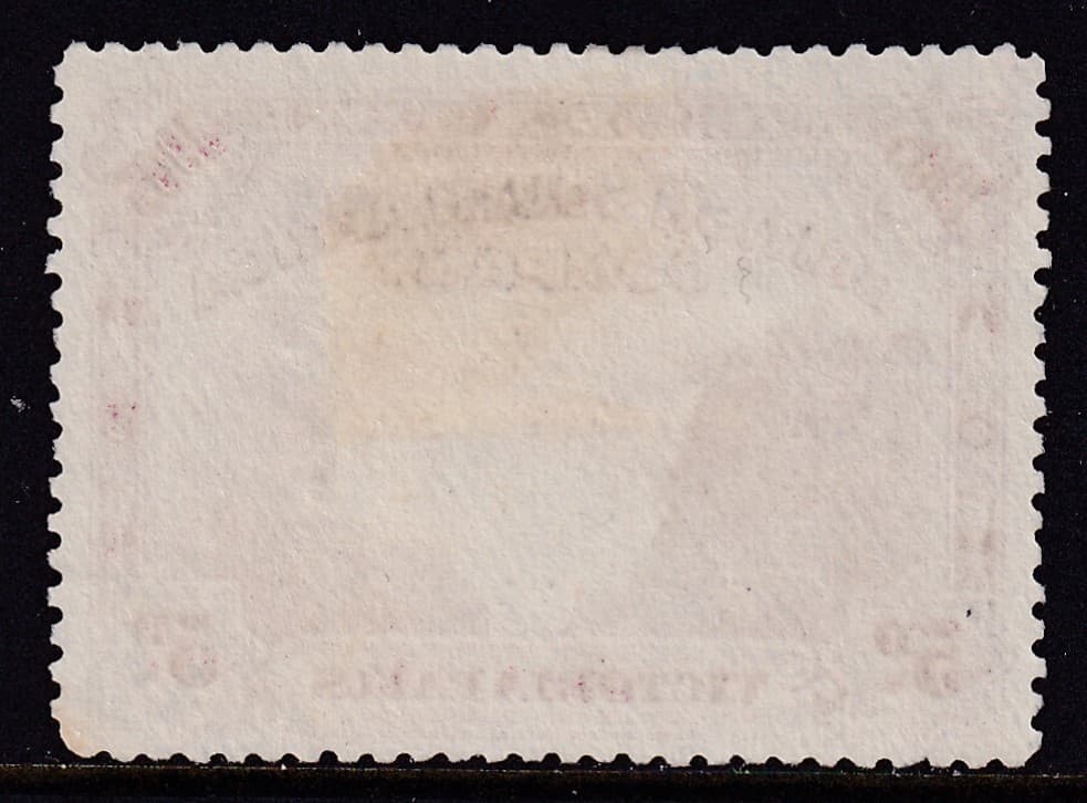 Rhodesia rare 'Bird in Tree' variety on 1905 perf 14 5d Victoria Falls issue 3