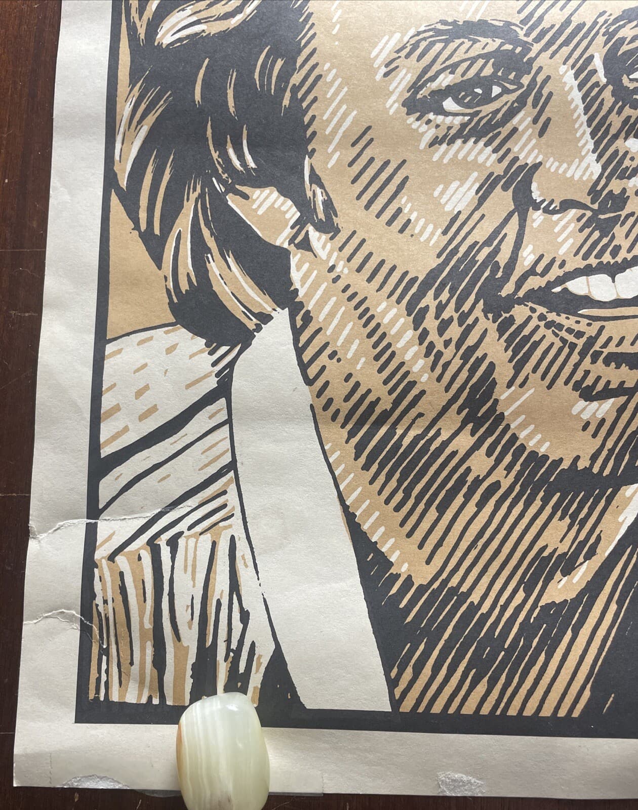 The Beatles Rock Art Poster K. Chillis 1978 Vintage Sepia Print Litho 21x27 3