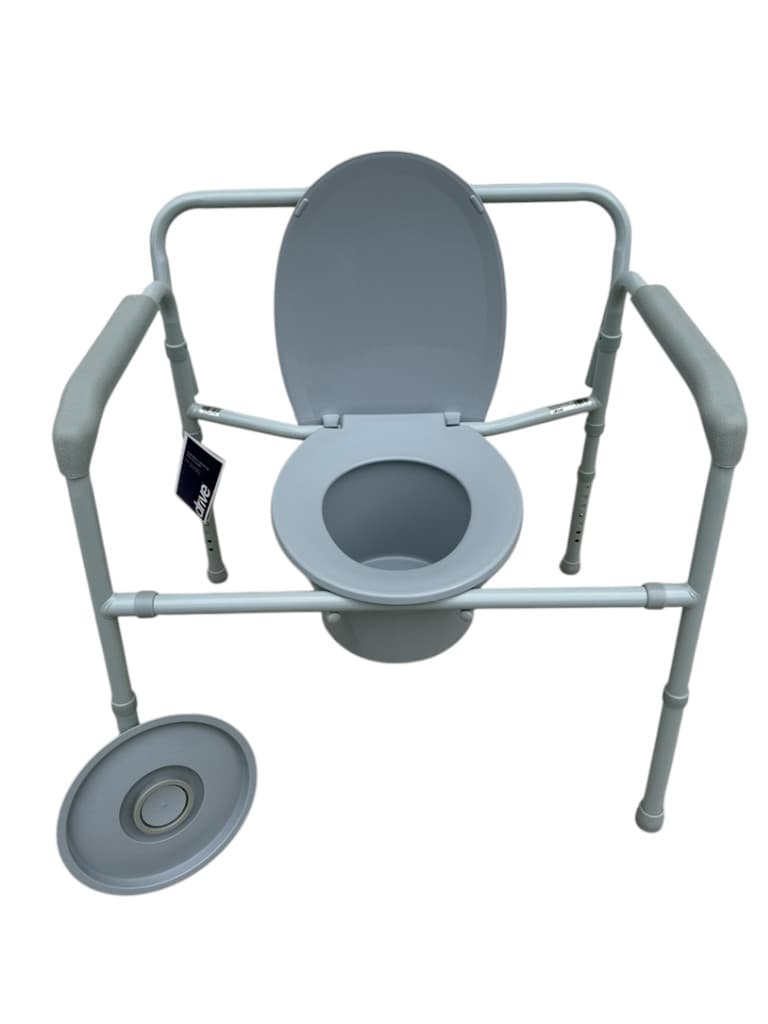 Drive Medical 650lb Heavy Duty Bariatric Bedside Folding Commode Toilet 11117N-1