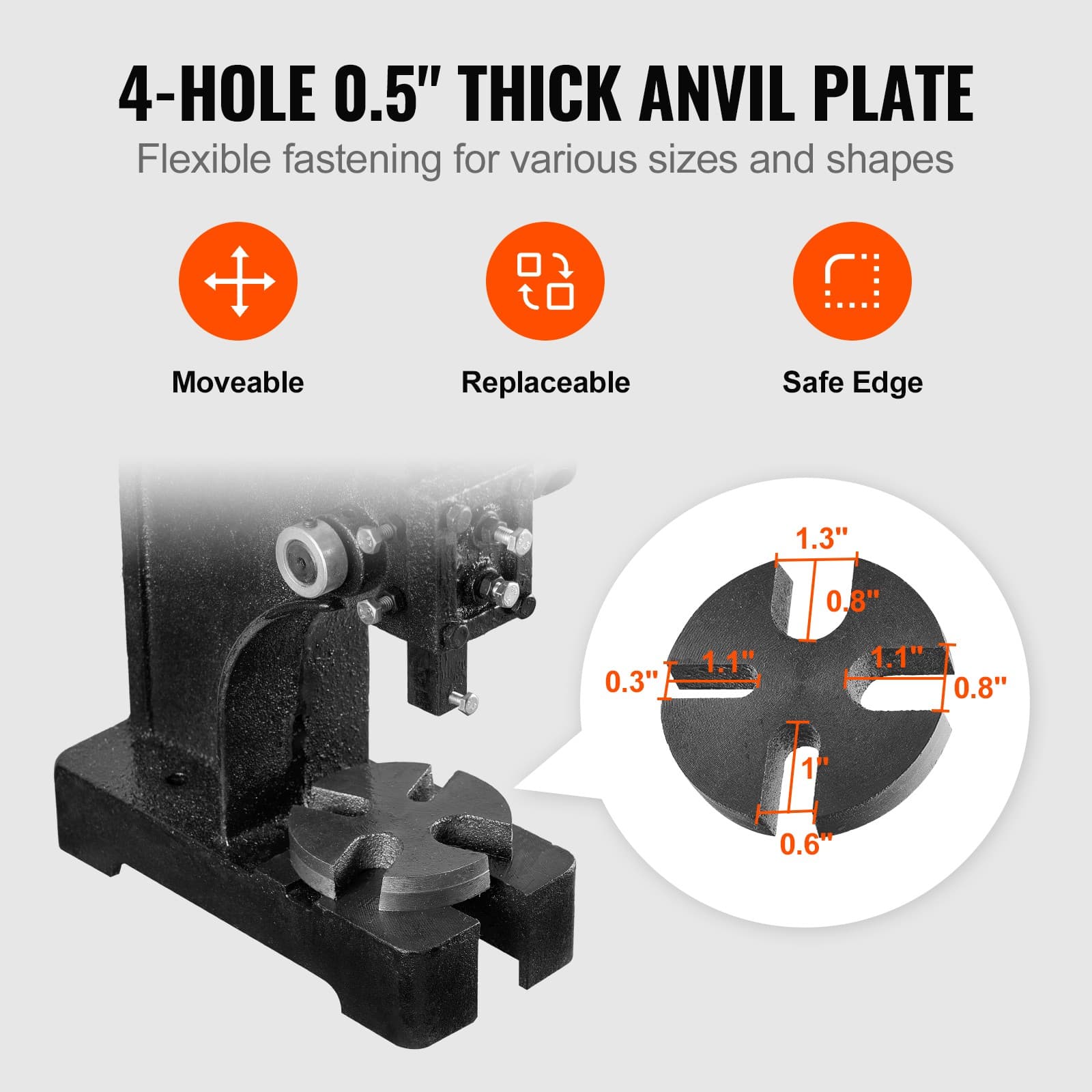 Arbor Press 1 Ton Manual Desktop Press Lever Mountable Bearings Cast Iron 5