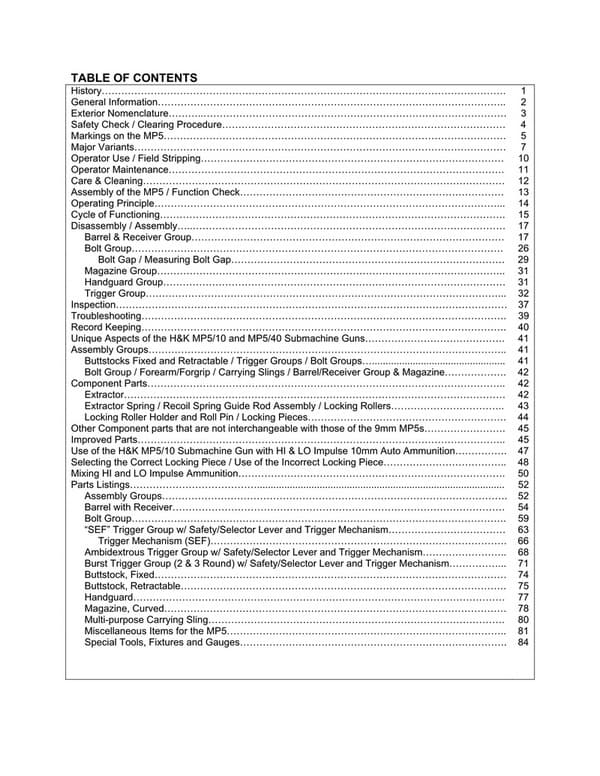 *2* HECKLER & KOCH HK MP-5 Rifle Armorers Repair Maintenance & Gun Owners MANUAL 2