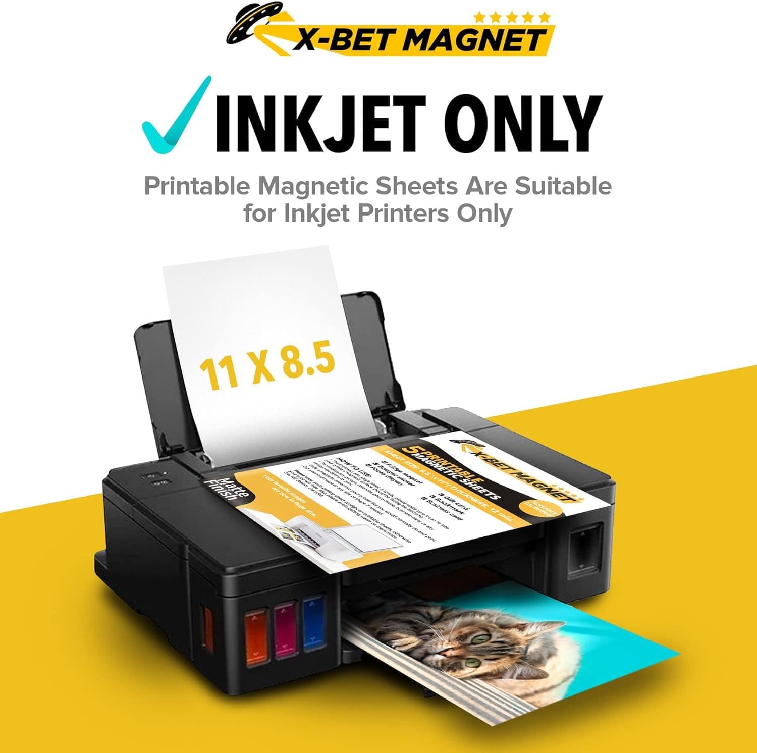 Printable Magnetic Sheets 15 Pcs Glossy (8.5"X11"/22X28Cm) – Inkjet-Optimized Fl 3