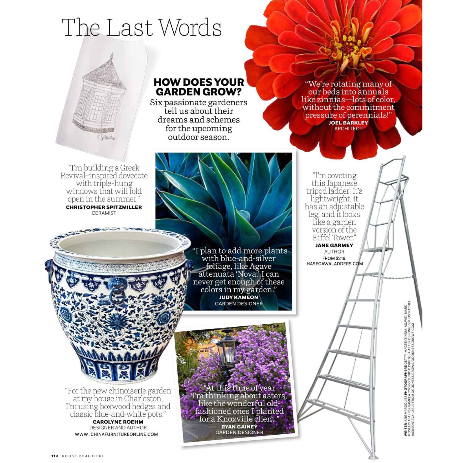 US Seller - 23.5in Grand Blue White Porcelain Peony Oriental Fishbowl Planter 2