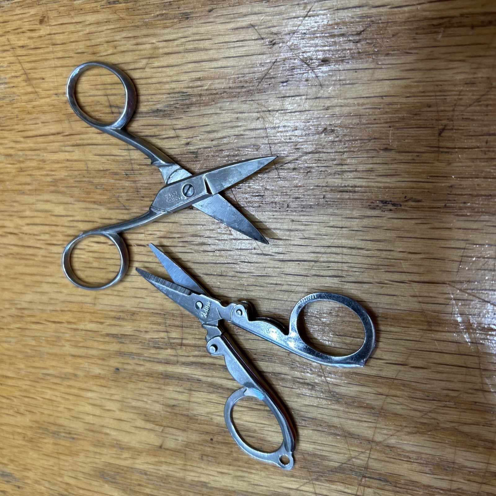  4" Millers Forge #523 curved Scissors dog made in Italy + folding scissor  3