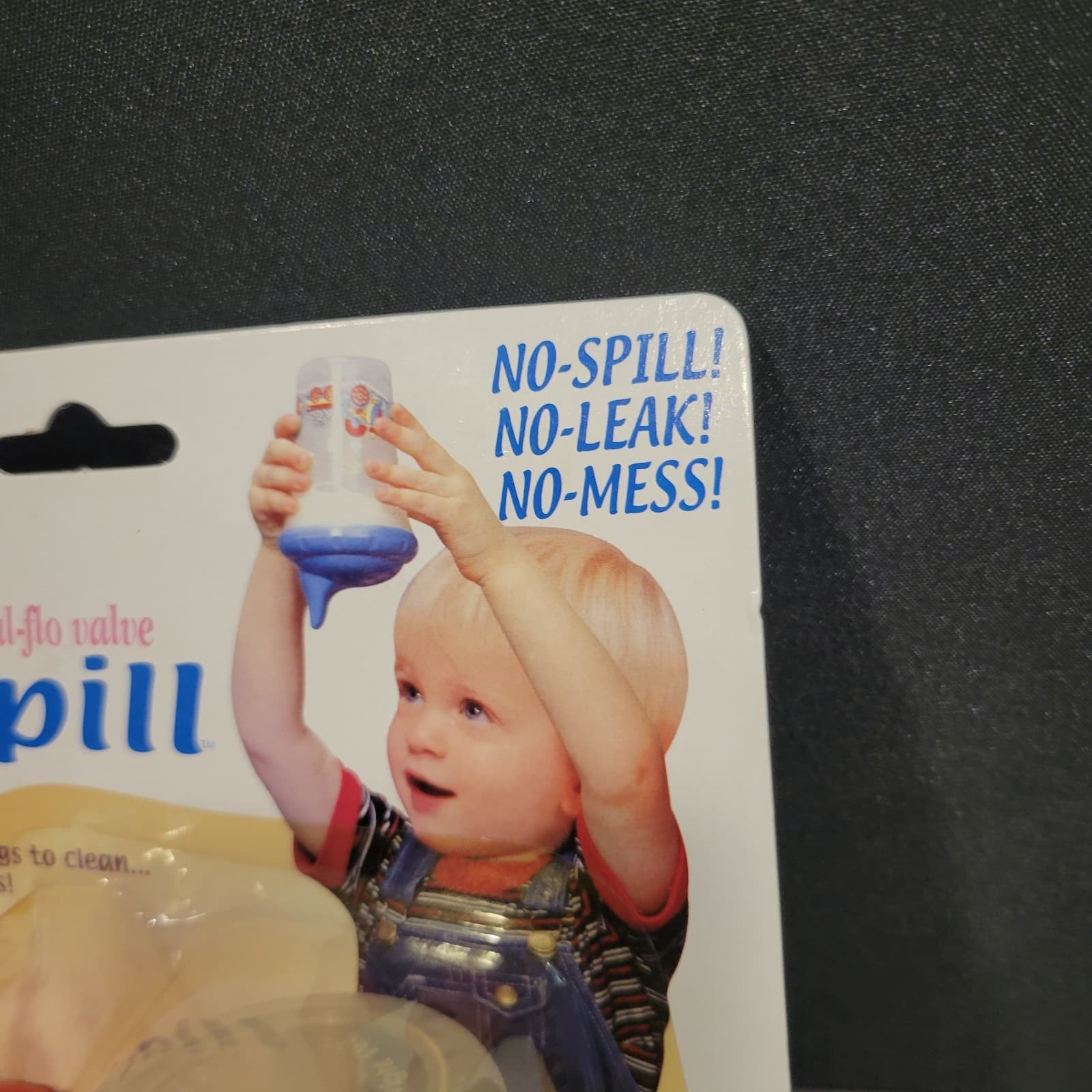 New 1999 NOS Luv N Care No Spill Sippy Cup Set Of 2 Boy Dual-flo Valve 2