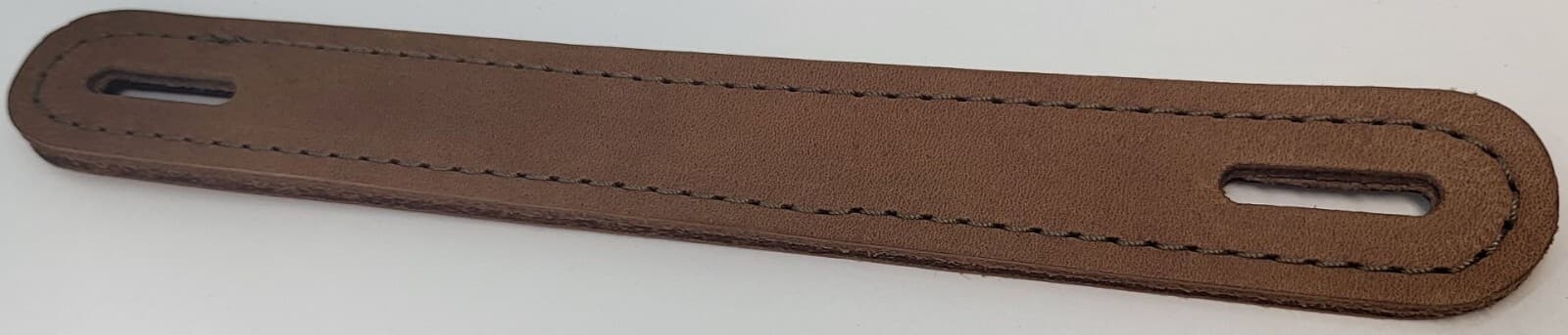 8-3/4" Premium Leather Trunk Handle slots or smooth chest steamer antique box 3