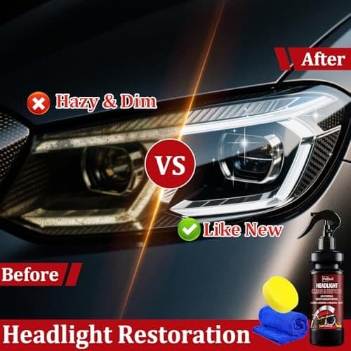 Headlight Cleaner Spray Headlight Restoration Removes Haze, Oxidation &  3