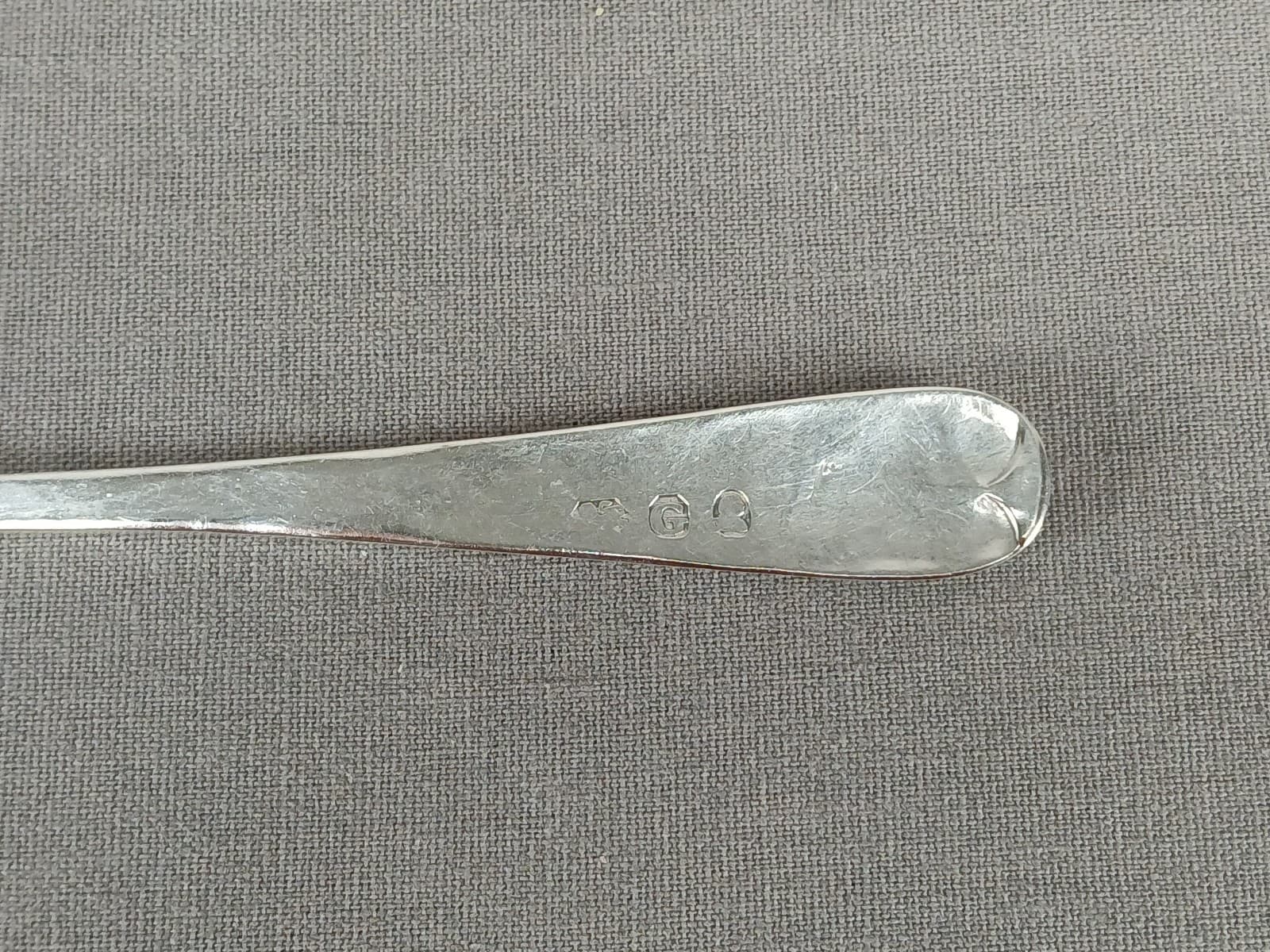 Alice & George Burrows II London Bright-Cut Sterling Silver Spoon C.1802 6