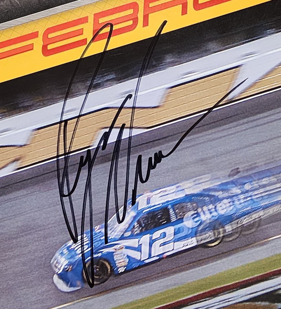 Ryan Newman #12 Dayton 500 Champion Signed NASCAR Poster Kodak Motor Sports 2