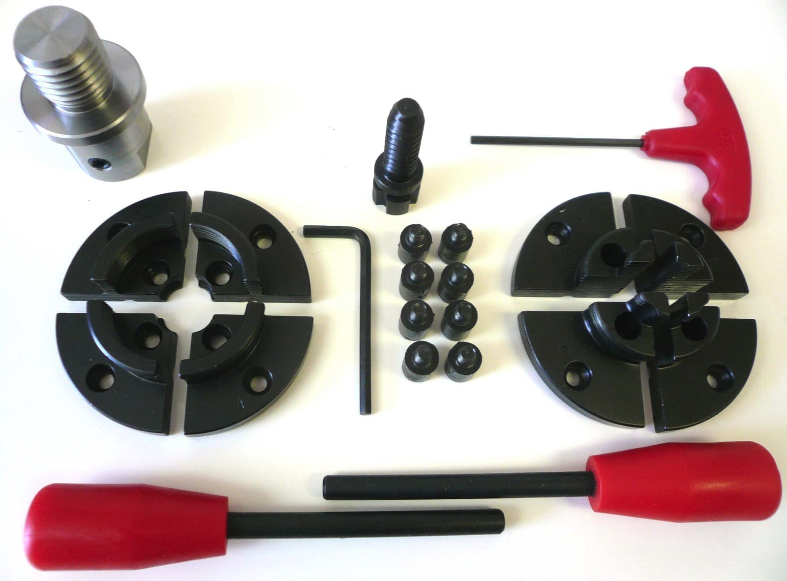 Wood Lathe Bowl Chuck with 8" Jumbo Jaws + 2 Jaw Sets Fits Shopsmith 5/8" New 5